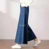 Vrouwen Jeans 2024 Zomer Baggy Vrouwen Hoge Taille Blauw Wijde Pijpen Voor Mode Oversize Broek Broek Hoge Culottes