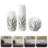 Vases 3 PCS Small Vase Vintage Furniture Mini House Adornement Décor miniature Céramique Scène