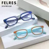 Solglasögon skarvning med kontrasterande färger Anti Blue Light Reading Glasses Small Frame Recept för kvinnor Män Presbyopia