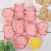 Moldes de cozimento 8pcs 3D Dog Bakeware Biscoito Molde DIY Ferramentas de Biscoito Ferramenta de Decoração de Bolo de Presente