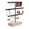 Jewelry Pouches 3 Tier Earring Holder For Hanging Earrings Metal And Large Storage Display Tree Women Girls