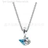 Collier pandoras de créateur Pans S925 Collier en argent Méduse d'été Crabe bleu Collier papillon Chaîne Soleil Lune Étoile Chaîne