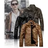 Męskie kurtki skórzane jesienne zima mężczyzna klasyczny motocykl Wysokiej jakości kurtka skórzana pu swobodny jaqueta de couro Masculin 5xl s4zi#