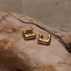 Studörhängen koreansk ins guldfärg för kvinnor flickor metall boll studs fyrkantiga geometriska små minimalistiska smycken