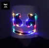 Accessoires de fête d'Halloween, masque de casque de fête mignon DJ LED Shine Marshmello 4641464