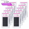 False Eyelashes 10 pieces L curled 0.07-0.20 thick 100% handmade artificial mint eyelash extensions for personal eyelashes professional eyelash extensions24327