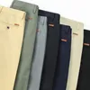 6 couleurs Optis été mince hommes Busin pantalons décontractés confortable Stretch Cott mélange classique droit lâche pantalon noir N11q #