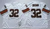 1994 Retro Football 20 Barry Sanders koszulka 32 Jim Brown 19 Bernie Kosar 1964 1986 Vintage 19 Johnny Unitas White Blue All Siched 75th Anniversary Minform Man