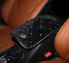 Copri braccioli per auto in peluche di cristallo Crown Pad Console centrale universale Bracciolo automatico Coprisedili per cuscini Protezione Nero4585433