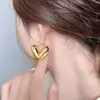 Orecchini di design con orecchini d'amore per donna Ragazza Orecchini a forma di cuore esagerati placcati in oro 18 carati per gioielli da festa Regalo di nozze