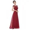 Feestjurken Chiffon zomerjurk Dames Vintage elegante slanke kant Lange bruiloft bruidsmeisjes Maxi vestidos