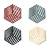 Mats Placemats Table Bowl Coasters Heat Insulation Pads Anti-scald Kitchen Decoration Accessories Polygonal 4pcs