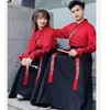 Ethnic Clothing Chinese Dress Korean Hanfu White Blue Men Women Dresses Style Cosplay Embroidery Kimono Traditional China