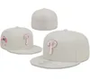 Chapéus masculinos de beisebol Phillies tamanho ajustado LA Snapback chapéus World Series branco Hip Hop SOX bonés esportivos Chapeau Grey Stitch Heart "Série" "Love Hustle Flowers Women A