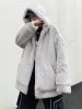 gmiixder Уличная стеганая куртка для мужчин, утолщенное пальто из шерсти ягненка и кролика, 2023, зимнее пальто для любителей Fi, готический Harajuku, искусственный мех V4L4 #