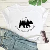 Women's T Shirts Be Brave Run Free And Stay Wild T-shirt Aesthetic Summer Graphic Adventure Tops Tees Casual Women Short Sleeve Camping