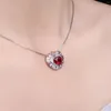 Pendants JewelryPalace Arrival Apple Heart 3.7ct Created Ruby 925 Sterling Silver Pendant Necklace For Woman Fashion Jewelry No Chain