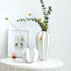Vases créatifs vase en céramique irrégulier arrangement de fleurs séchées en forme de carambole artisanat de mariage salon décoration de la maison