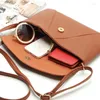 Shoulder Bags Leather Vintage Envelope Handbags Sale Women Wedding Clutches Ladies Purse Crossbody Messenger