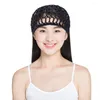 Berets 10 Pcs Hair Accessories Handmade Mesh Miss Bands Crochet Knit Net Fabric Hairnet