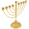 Kandelaars Kaarsen Chanoeka Menorah Desktop Ornamenten Houder Kandelaar Metalen Decor Vintage Kandelaar