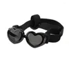 Óculos de proteção para cães C63B com alça ajustável em formato de coração para esportes de equitação ao ar livre