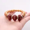 Handmade Wood Beaded Baseball Football basketball Volleyball Elastic Beads Bracelet