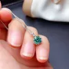 Pendant Necklaces New Store Sells Blue Green Mlite Pendants 1Ct 6.5Mm Vvs Laboratory With Certificate Engagement Necklace Genuine 925 Otvhd