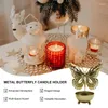 Candle Holders Display Holder Butterfly Bowl Tea Light Desktop Metal Tabletop Ornaments For Living Room Bedroom Study