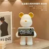 طاولة المكتب ساعات الرسوم المتحركة Cartoon Bear Bear Electronic Allad Rock Room Bede Bede Table Watch Watch Luminous Mute Digital Digoration Clock24327