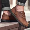 Chaussures décontractées en cuir souple pour hommes, mocassins classiques à lacets, confortables, à la mode, grande taille 48, 2024