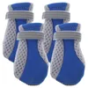 Vêtements pour chiens 4pcs chaussures à semelles souples bottes chihuahua pieds antidérapants anti-salissures extérieures épaissies adaptées aux chatons animal de compagnie pratique