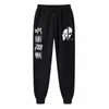 herrsportbyxor japanska anime jujujustu kaisen tryckt fleece joggar casual byxor fitn träning som kör tröjor unisex y4g6#