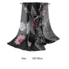 Sjaals 150-50 cm Multistijl Vakantiecadeau Verkopen Chiffon Bloemen Gestreepte Sjaal Wilde Mode Sjaal Zonnebrandcrème Print