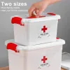 Bins First Aid Kit Medicine Box Portable Emergency Box Домохозяйство Двухслойные коробки с лекарствами Организатор хранения медицинского комплекта Организатор