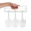 Kitchen Storage Portable Rack Iron Wine Glass Hanging Bar Hanger Shelf Stainless Steel Stand Roll Holder