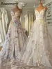 Robes de mariée trapèze florales pour femmes, avec des Appliques, ligne A, Corset en dentelle, dos nu, robes de mariée