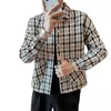 Nuevo abrigo a cuadros chaleco fi marca slim-fit ropa de hombre top pop plankt chaqueta hermosa n9VE #