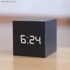 Desk Table Clocks LED Wooden Alarm Clock Table Voice Control Digital Wooden Desktop or Electronic Desktop USB/AAA Power Clock Table Decoration24327