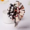 Luxury Ribbon Kids Hair Sticks Boutique Girls Plaid Bows Princess Hairbands Children Lattice Bear Flower Accessories Z1602