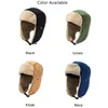 Berets Elegante Mens Trapper Hat Navy Fleece Forrado À Prova D 'Água Inverno Andando Proteção de Orelha Cabeça Tamanho 54 60cm