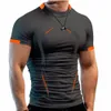 Koszulki T-shirt na siłowni Sym Slim Fit T shirt Men Szybkie suche koszulka biegowa Męs