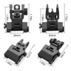 CQB front and rear sight folding right angle fiber optic sight mechanical aluminum material sight