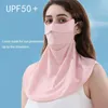 Szaliki dla kobiet łowiących śliniaki wędrujące w stałych kolorach na zewnątrz filtra przeciwsłoneczne Scarf Cover Szyjowa maska ​​jedwabna maska