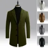 Populaire Hommes Veste Style Coréen Trench-Coat Simple Boutonnage Slim-Fit Butts Veste Coldproof H8vb #