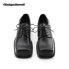 Casual skor iögonfallande! Super Big Square Toe Peculiar Men's Oxfords Ruffian Street Corner Young Guy Special Derby