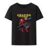 2024 SPIDER CAT TシャツストリートFIストリートウェアTシャツ男性女性カップルTシャツヒップホップヒップスターOネックプリントTシャツトップスJ7NA＃