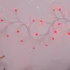 Strängar inomhus rotting ljus sträng valentin röda hjärtljus i böjbart batteri som drivs för sovrum el levande