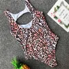 Costume da bagno da donna Costume da bagno con stampa leopardata Bikini ritagliato Monokini Costume intero da spiaggia sexy da donna Micro bikini Set Costumi da bagno Mujer