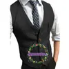tweed Herringbe Men's Suit Vest V-neck Formal Single-Breasted Multi-Pocket Sleevel Jacket Busin Chalecos For Wedding x3Mq#
